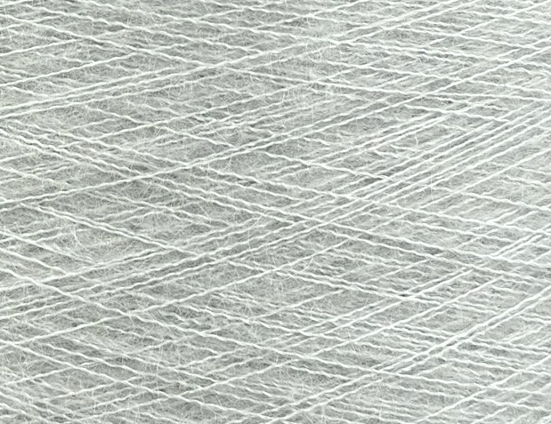 Lanificio dell’Olivo LOUVRE Nm. 15000 – Garn aus Super Kid Mohair, Baby Alpaca, Seide col. Grigio Perla  